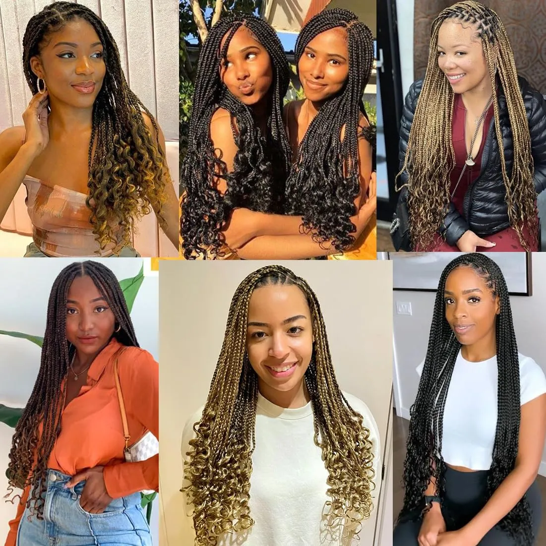 14 Inch Crochet Box Braids Hair with Curly Ends Pre looped Goddess Box Braids Crochet Hair Box Braids Braiding Hair Crochet Braids Hair for Women(14 inch,1B)