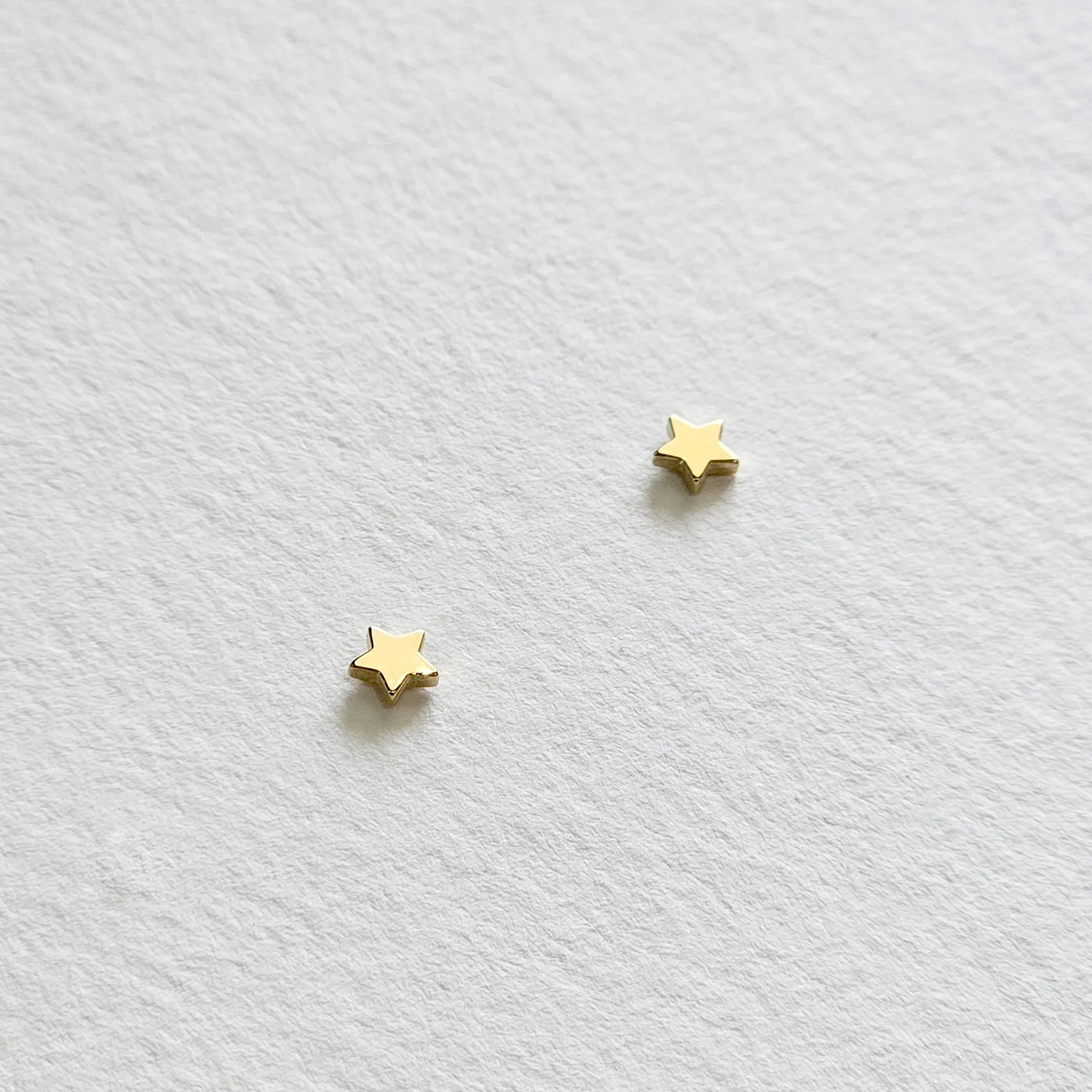14K Tiny Star Studs