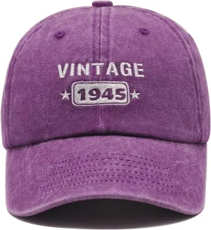 80th Birthday Gifts for Men Women, Happy 80th Birthday Decorations - Embroidered Baseball Cap Adjustable