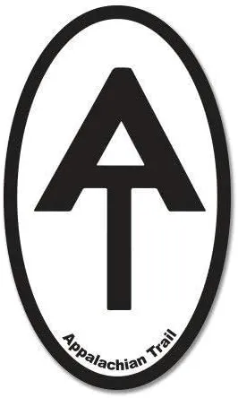 Appalachian Trail Sign Oval Vinyl Sticker - Car Phone Helmet Bumper Sticker Decal