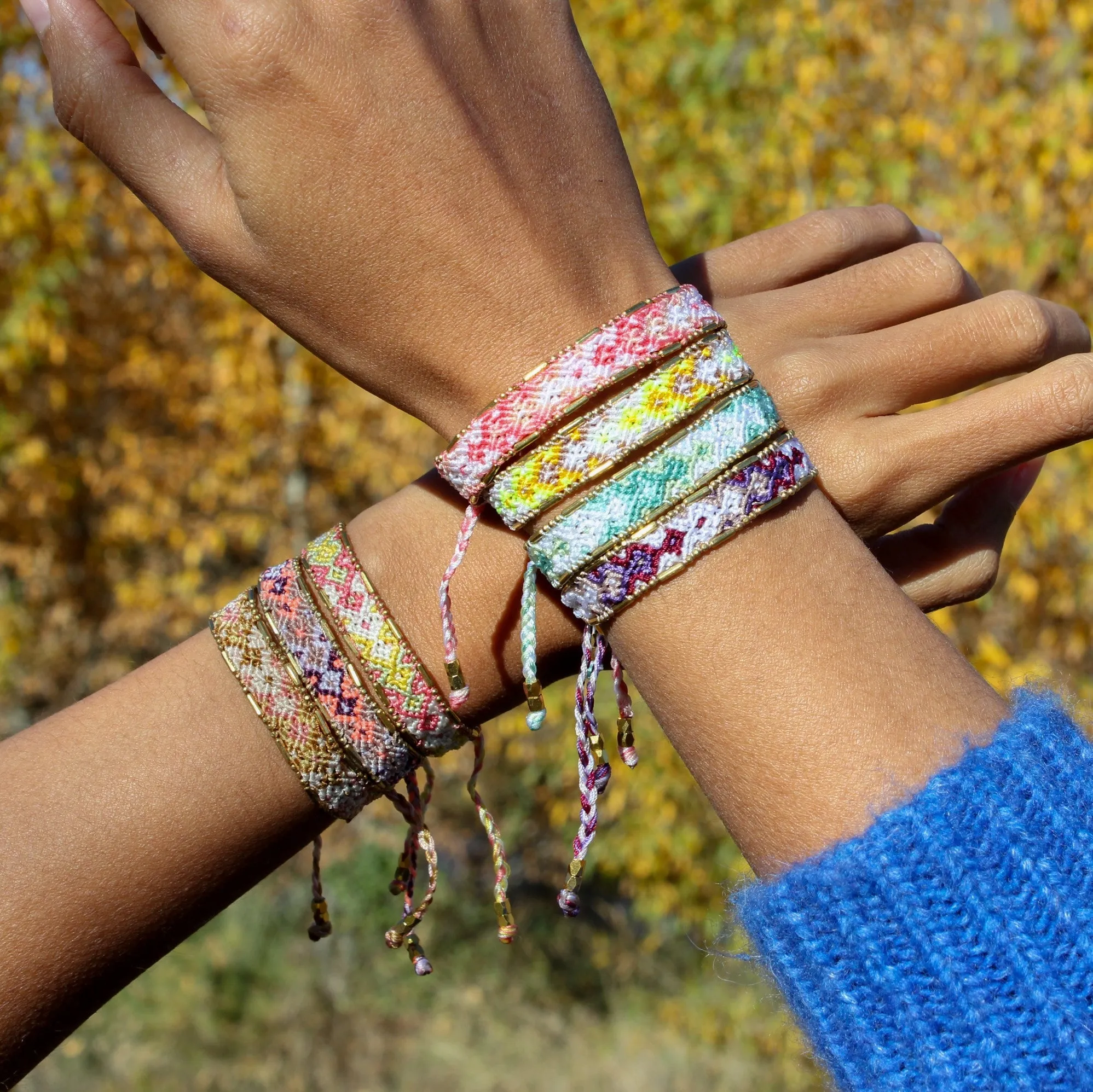Bali Friendship Bracelet - Sherbet Lemon
