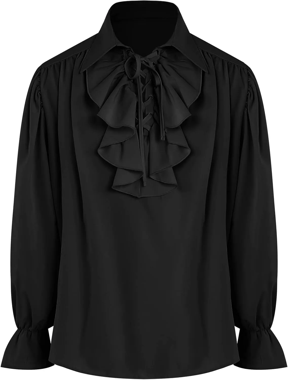 Bbalizko Mens Pirate Shirt Ruffle Victorian Renaissance Steampunk Vampire Poet Shirts Gothic Medieval Costume