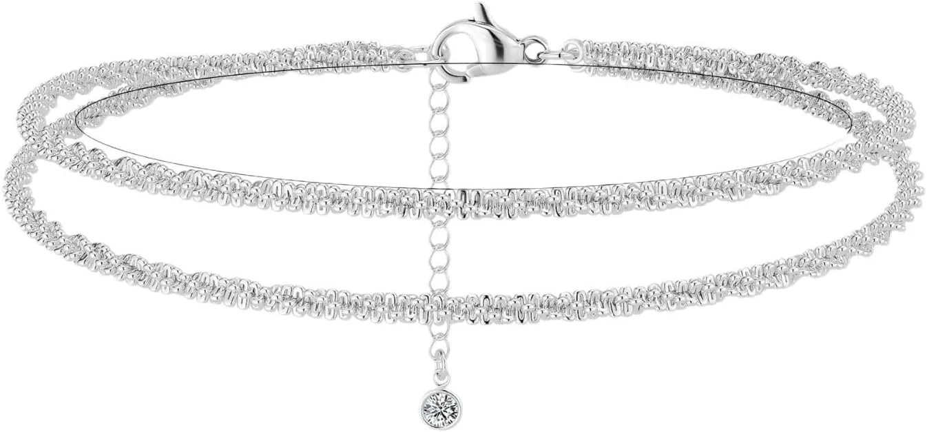 Beach Shell Ankle Bracelet for Women, Gold Boho Bead Adjustable Anklet Seashell Pearl Heart Starfish Conch Foot Jewelry Gifts
