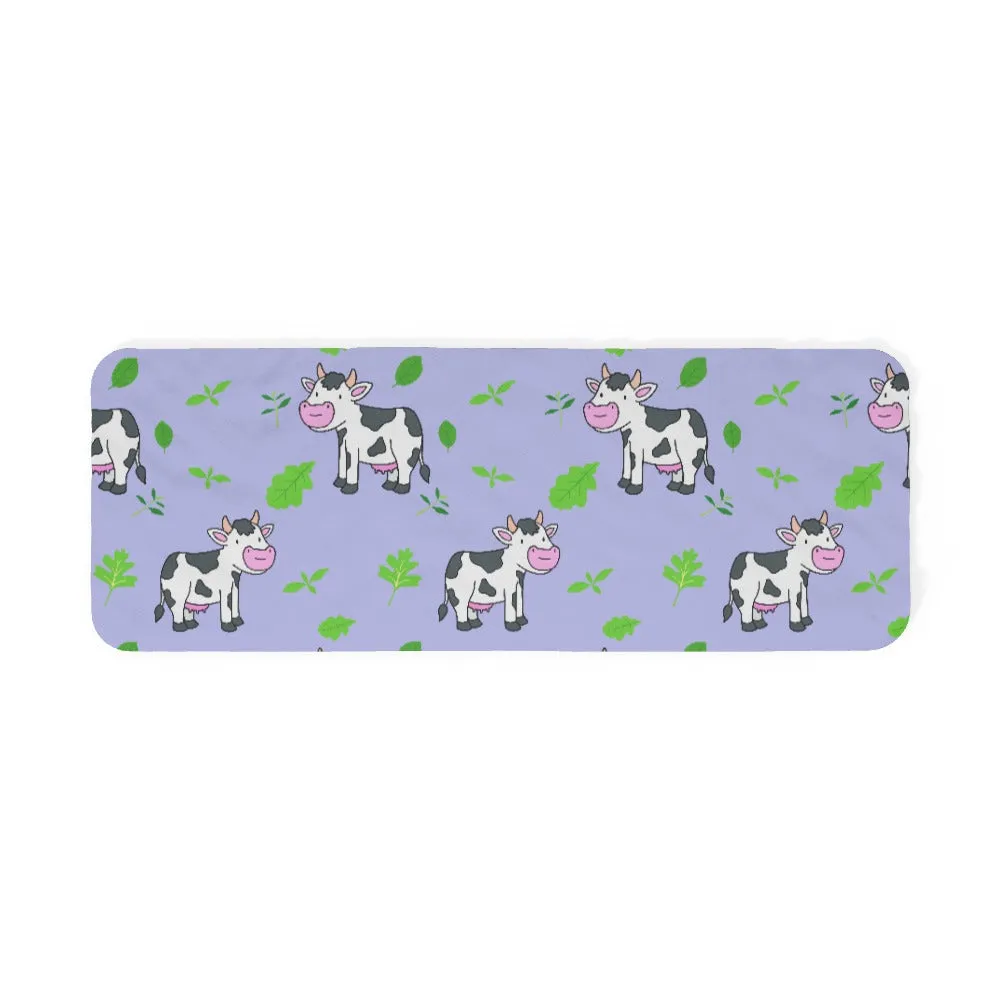 Blanket Scarf - Cows on Violet