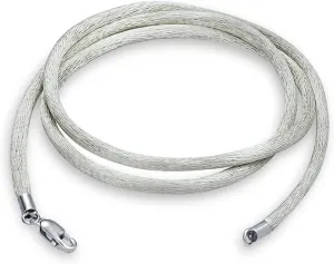 Bling Jewelry Colors Soft Thin Satin Silk Cord Strand Necklace For Pendant Layering Women Men Teen .925 Sterling Silver Lobster Claw Clasp 14, 16, 18, 20, 24, 36 Inch