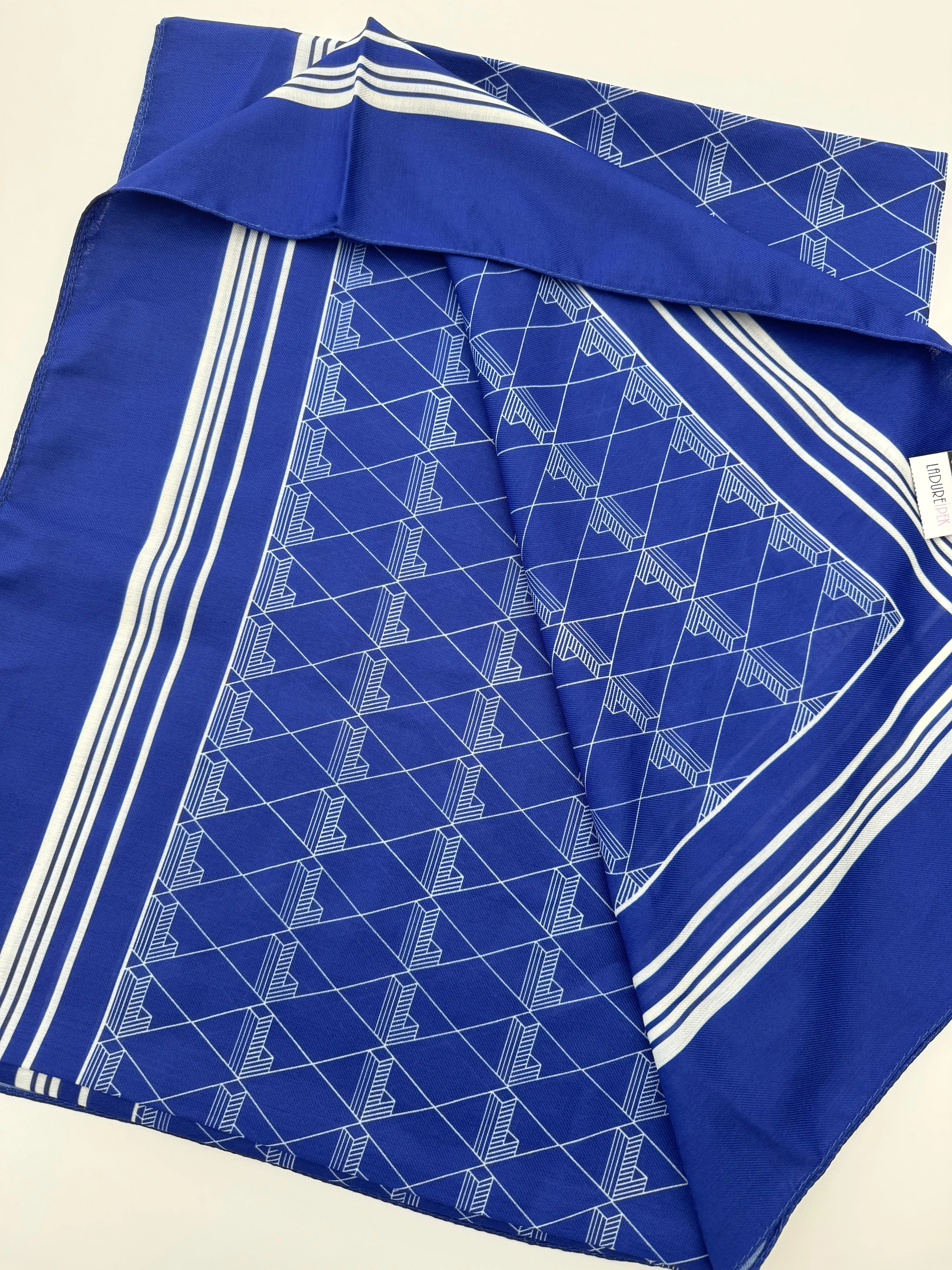 Blue and White Scarf