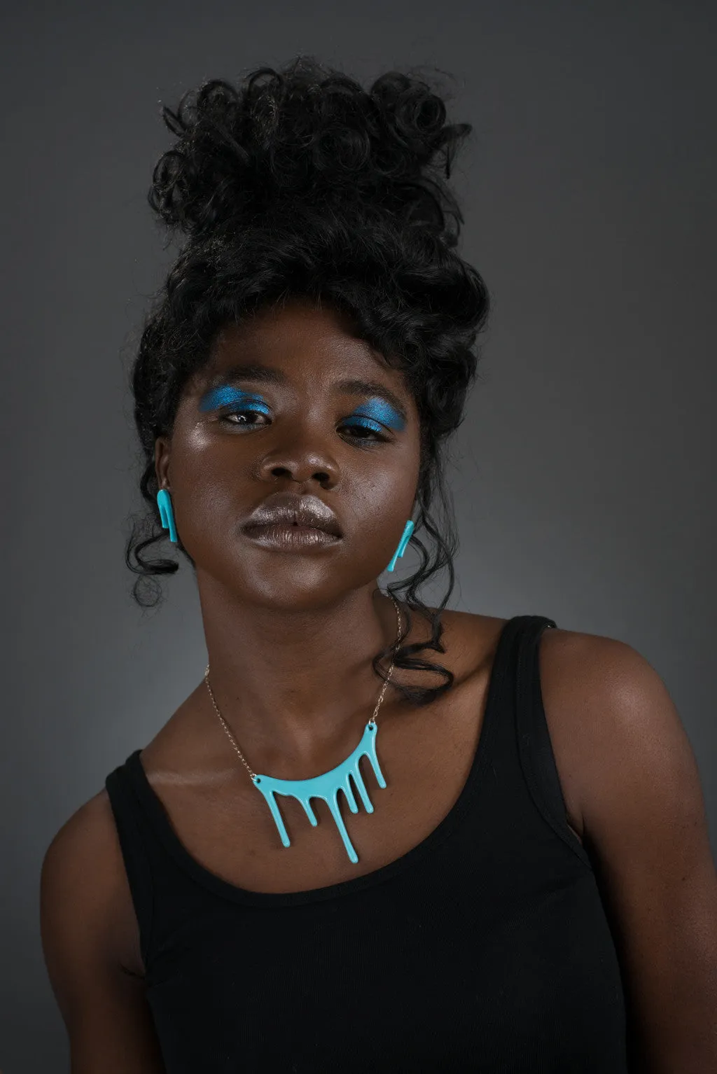 Blue Necklace / Bold Necklace / Chunky Necklace - Melt