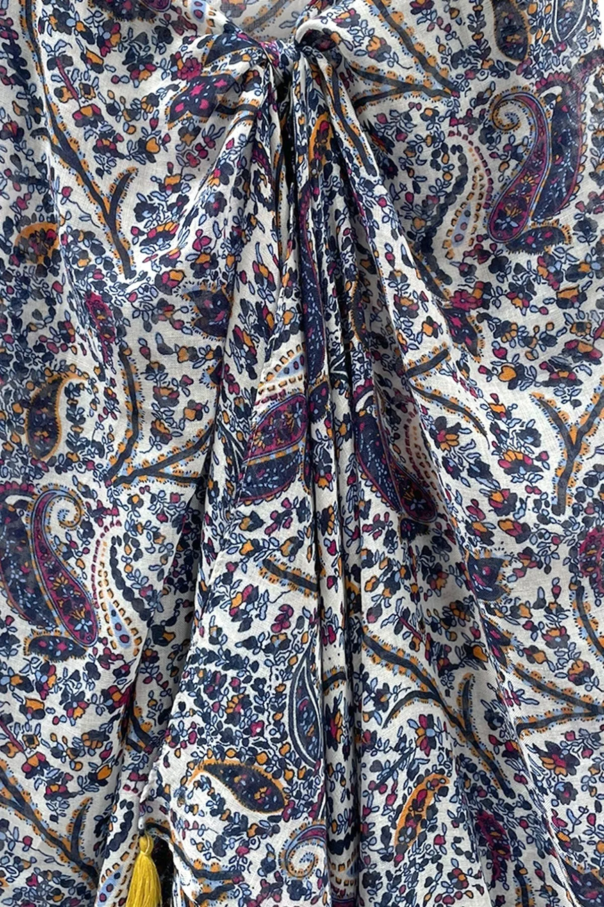 Blue Paisley Print Scarf Wrap Sarong