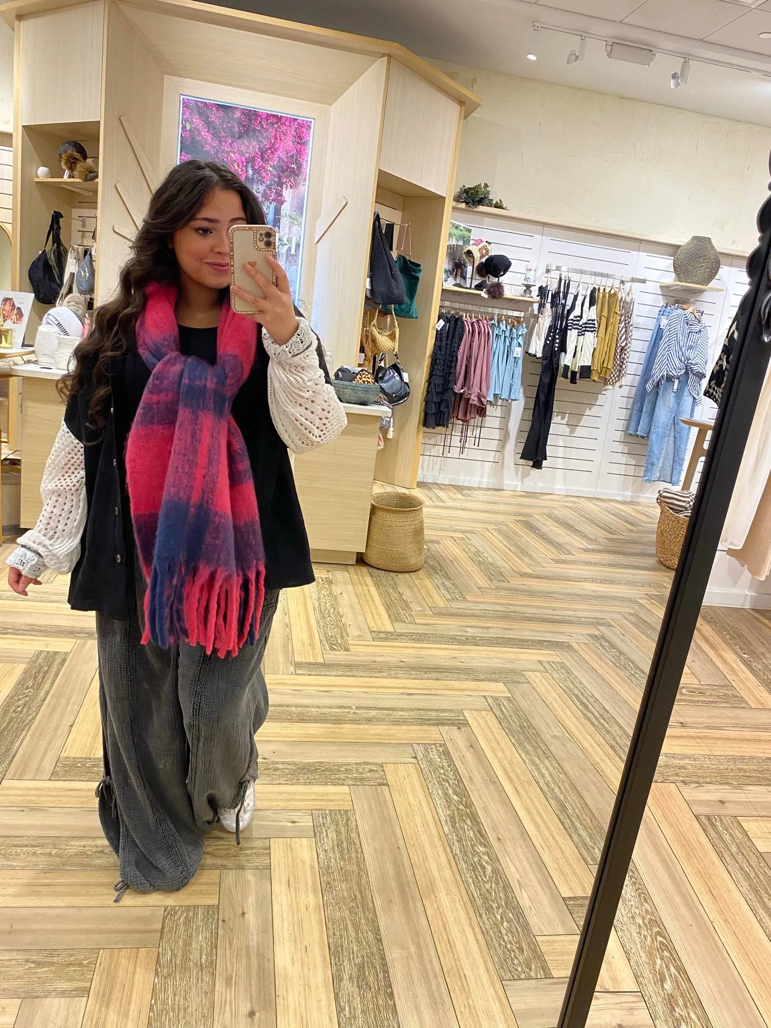 Carrie  Luxury Winter Scarf - Pink - The Perfect Gift Accessory By Pia Rossini