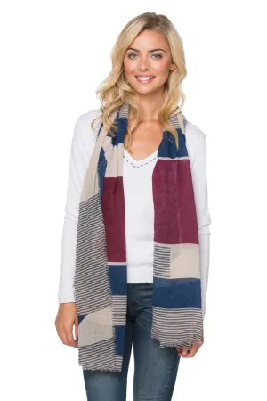 Castaway Stripe Printed Scarf Wrap