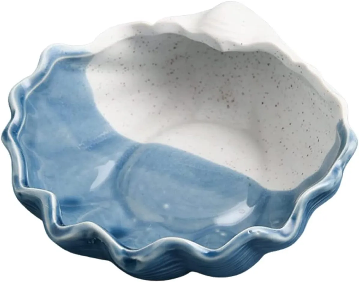 Ceramic Jewelry Dish Trinket Tray Ocean Style Ring Dish Earrings Candy Storage Holder Table Decoration Supplies