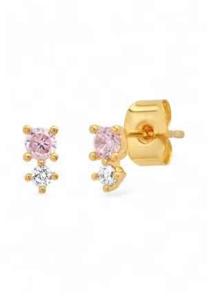 Colored CZ Studs - Pink