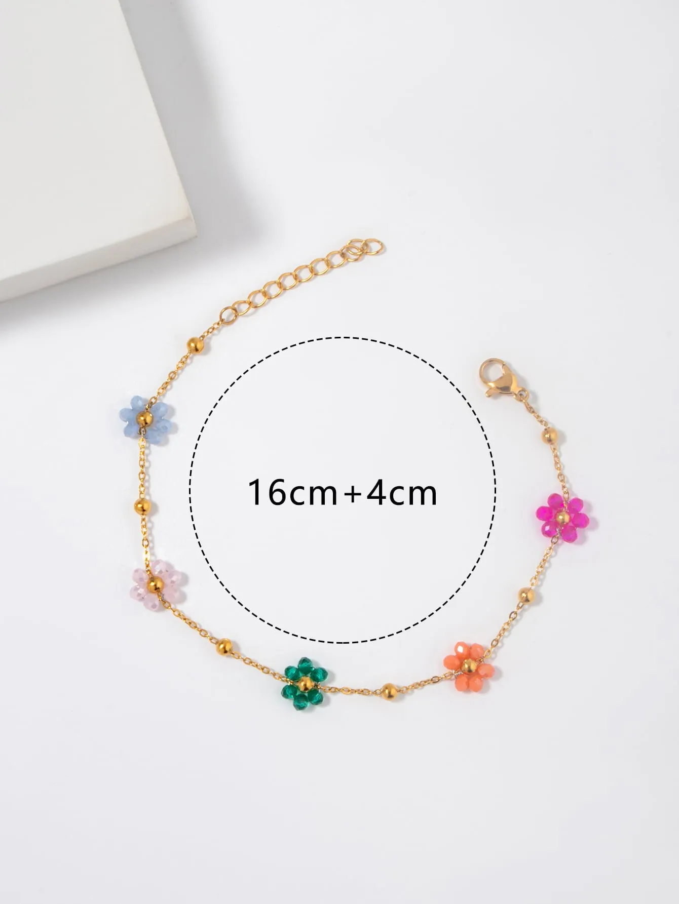 Colorful Elegant Flower Decor Bracelet Creative Jewelry Stackable Bracelet