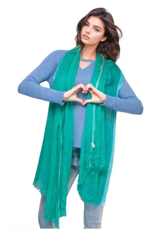 Contrast Border Modal Rayon Wrap Scarf