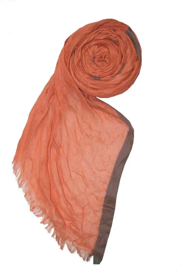 Contrast Border Modal Rayon Wrap Scarf