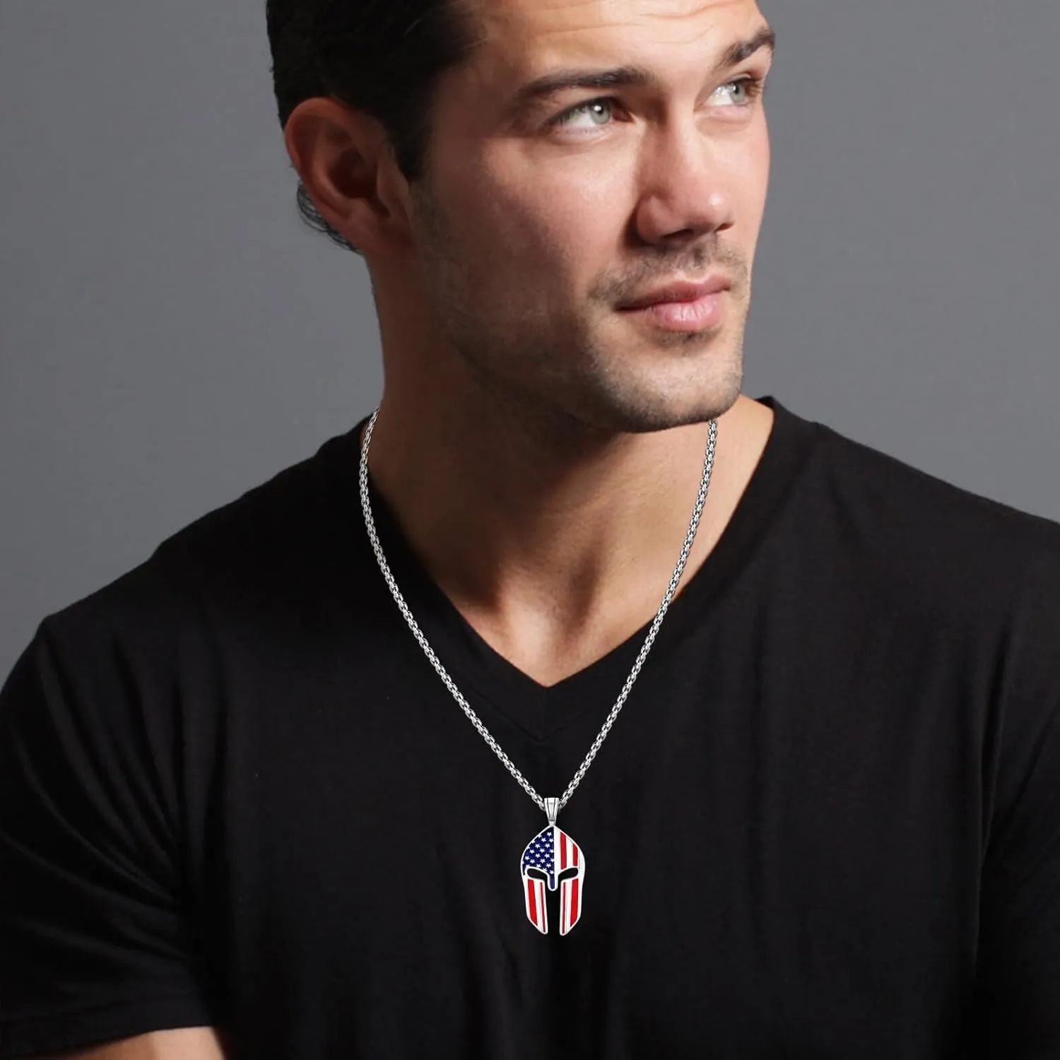 Cross Amulet Necklace 925 Sterling Silver Infinity/Spartan/Eye of Horus/Ankh Pendant Necklace Birthday Jewelry Gifts for Men Women