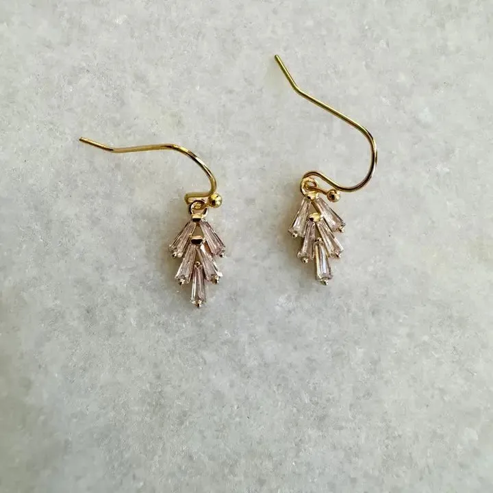 Crystal Leaf Earrings