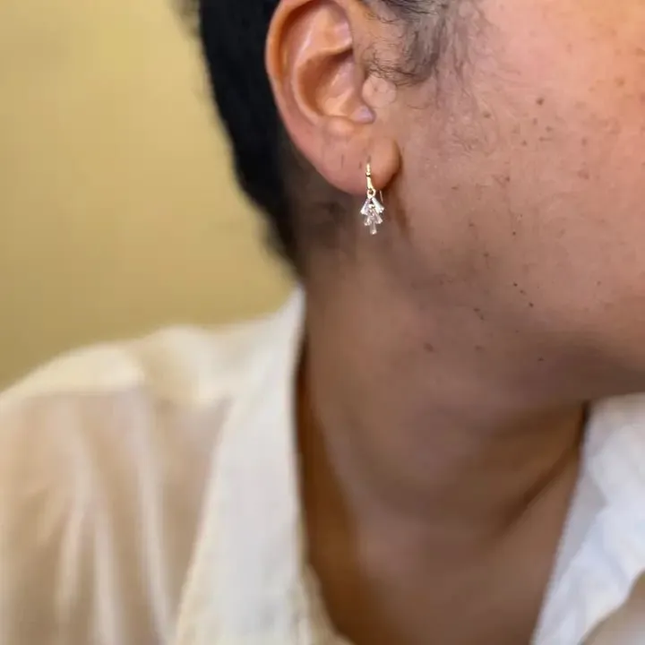 Crystal Leaf Earrings