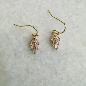Crystal Leaf Earrings