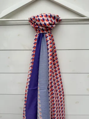 Cube Pattern Purple & Orange