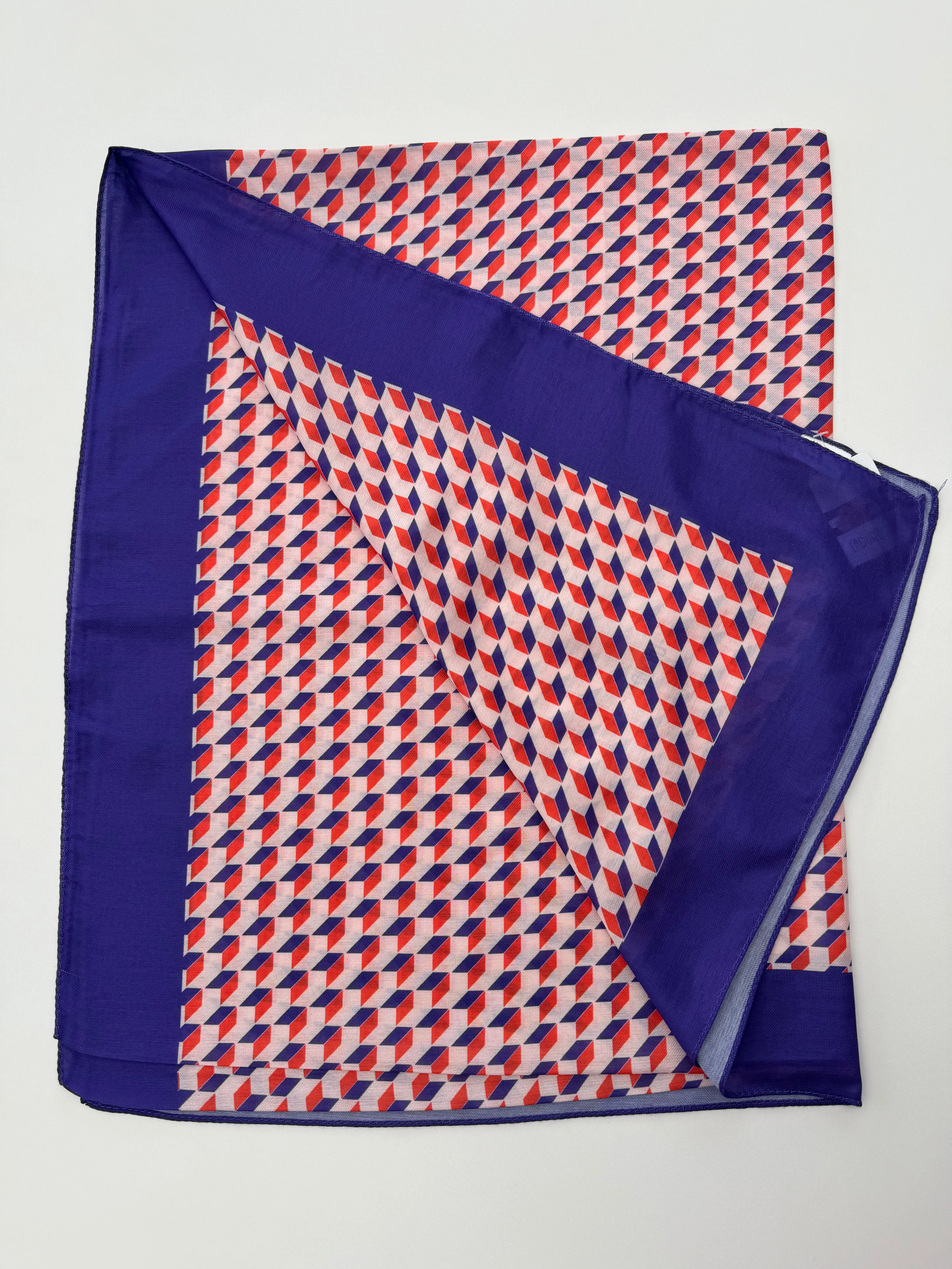 Cube Pattern Purple & Orange