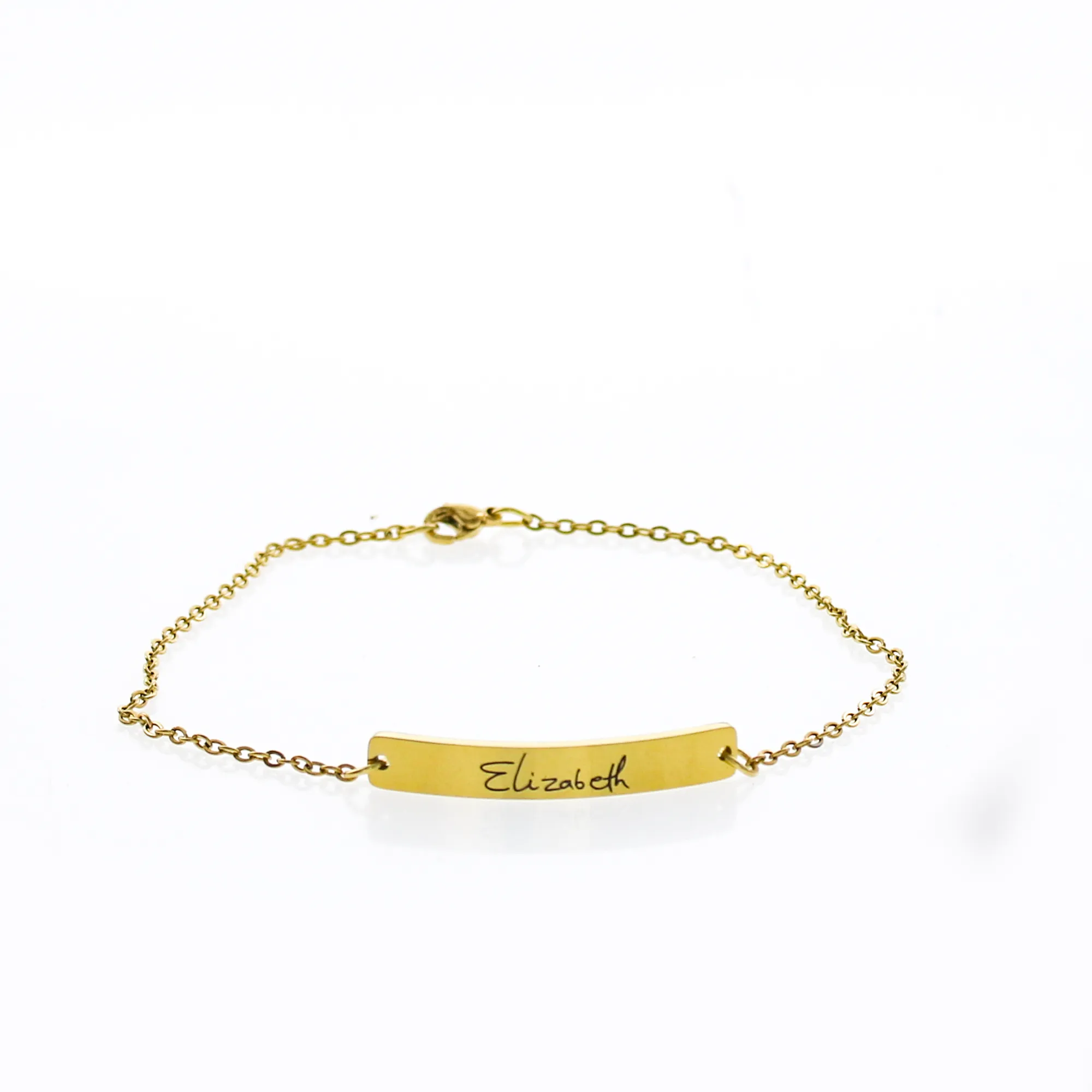 Custom Engraved Handwritten Bar Bracelet KCL 17