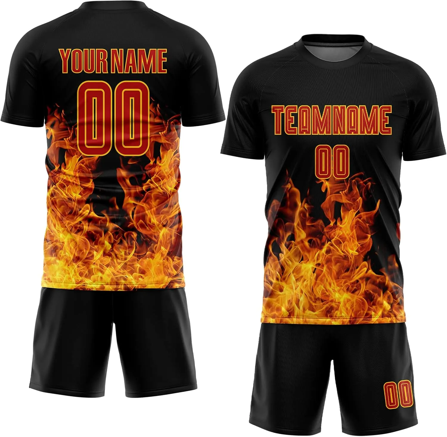 Custom Soccer Jerseys Personalized Soccer T Shirts & Shorts for Men Youth Women Boys, Printed Name Number Team Uniforms