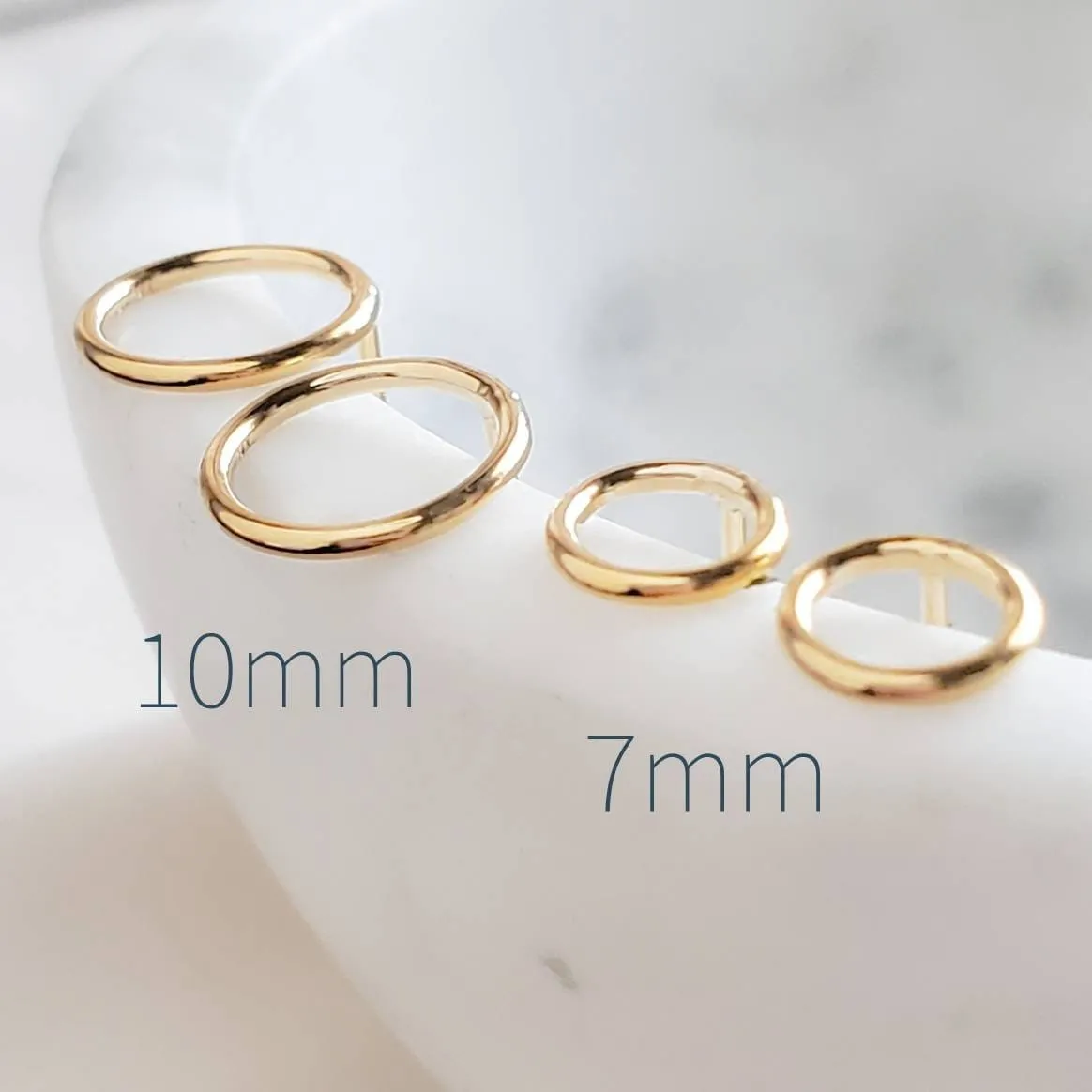 Dainty Modern Circle Studs