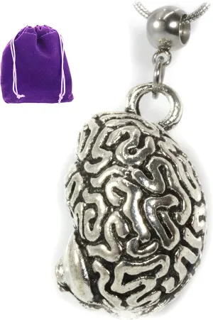 Dave The Bunny Brain Necklace - Psychology Jewelry and Anatomy Jewelry with a Brain Charm or Anatomy Charm or an Anatomical and Neurology Jewelry or Anatomical Necklace and Behavior Analyst Gift