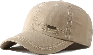 Denim Baseball Cap for Men Vintage Sports Hats Adjustable for Fishing, Camping, Running