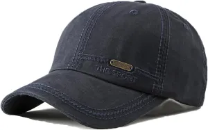 Denim Baseball Cap for Men Vintage Sports Hats Adjustable for Fishing, Camping, Running