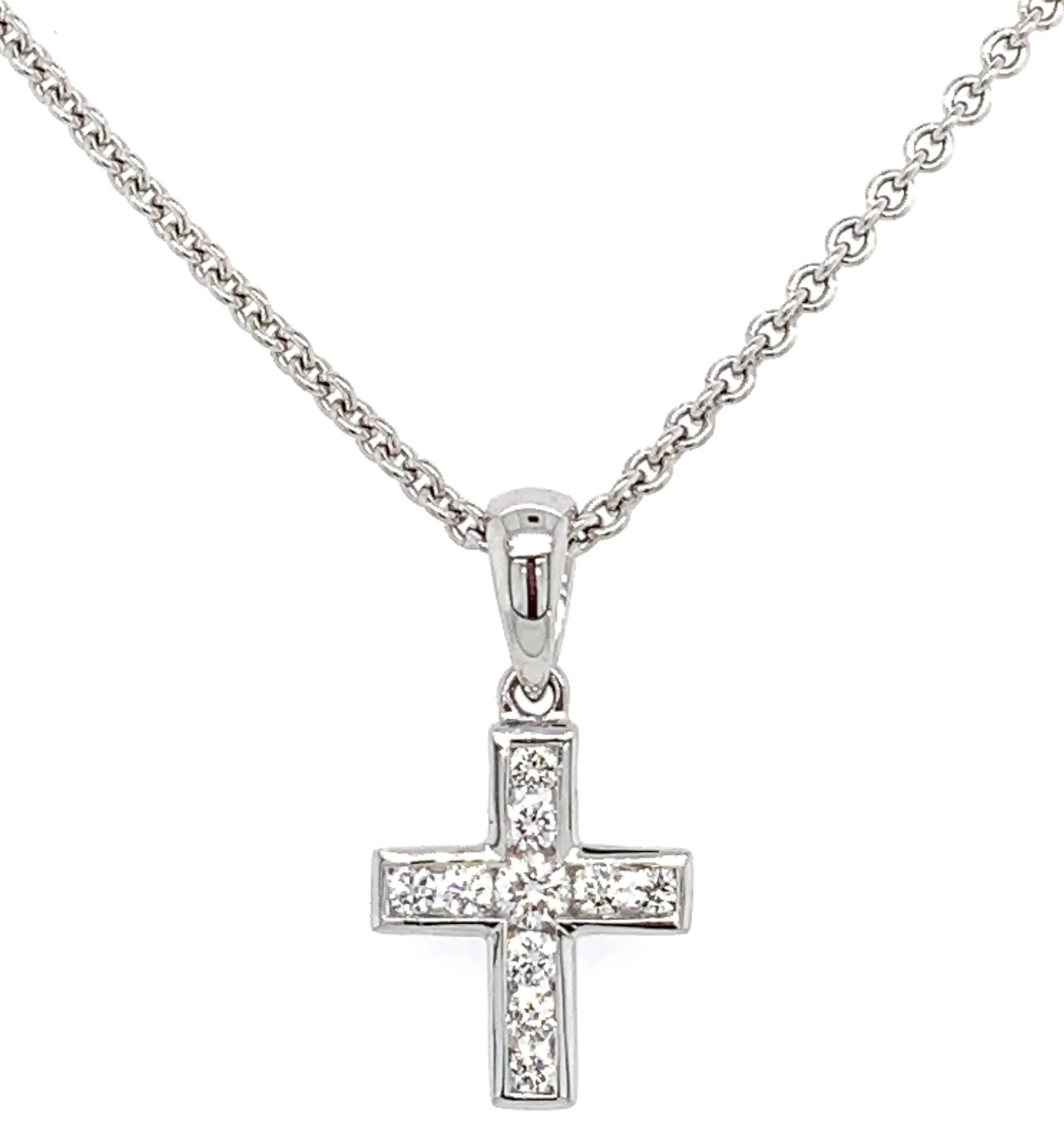 Diamond Cross Pendant Necklace