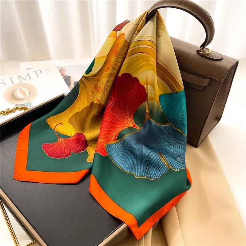 Elegant Leopard Print Silk-like Scarf: Elevate Your Style Game