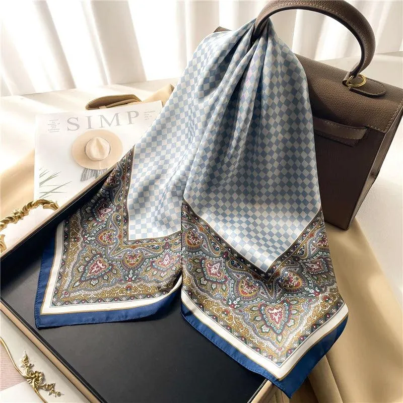 Elegant Leopard Print Silk-like Scarf: Elevate Your Style Game