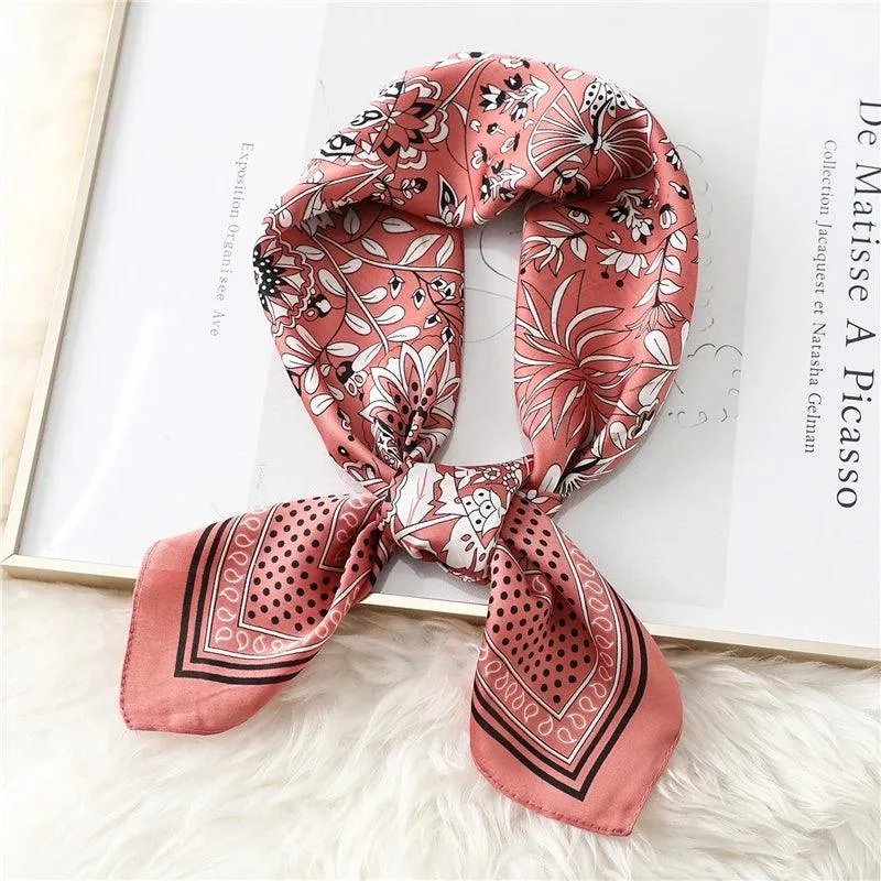 Elegant Leopard Print Silk-like Scarf: Elevate Your Style Game