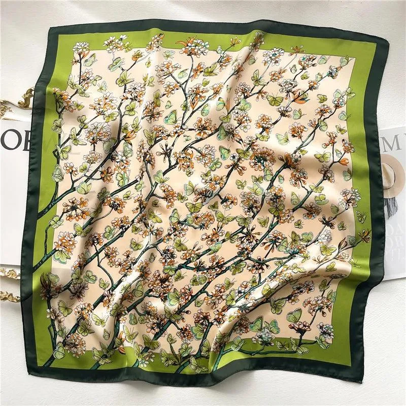 Elegant Leopard Print Silk-like Scarf: Elevate Your Style Game