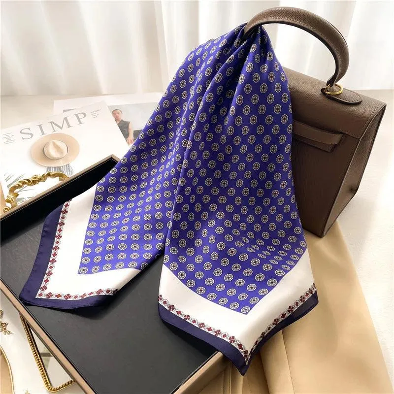 Elegant Leopard Print Silk-like Scarf: Elevate Your Style Game