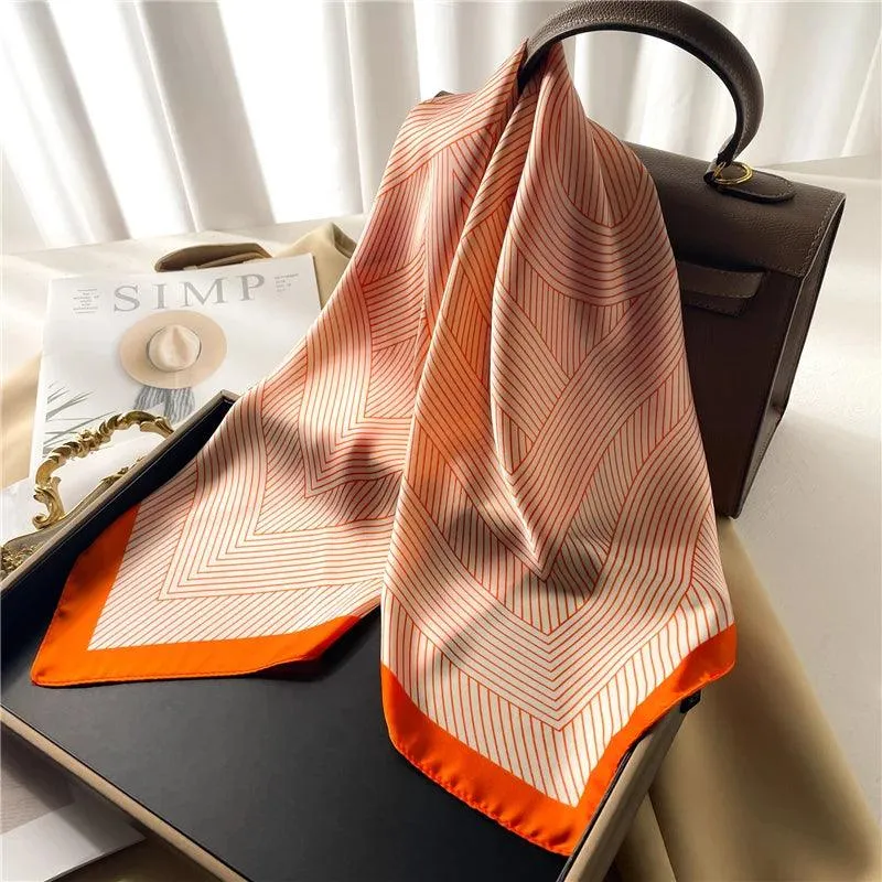 Elegant Leopard Print Silk-like Scarf: Elevate Your Style Game