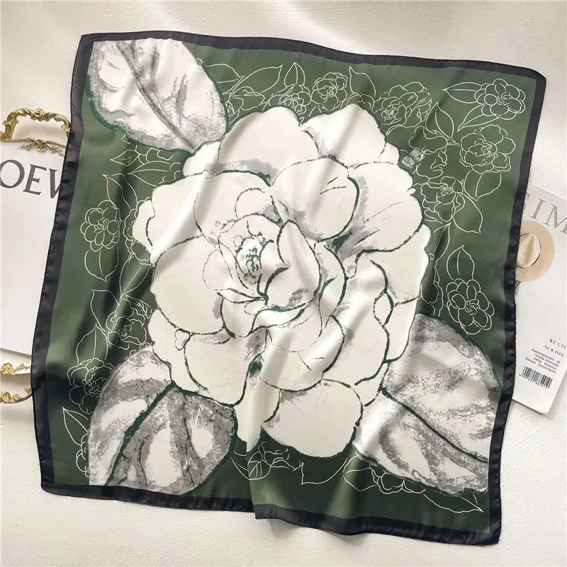 Elegant Leopard Print Silk-like Scarf: Elevate Your Style Game