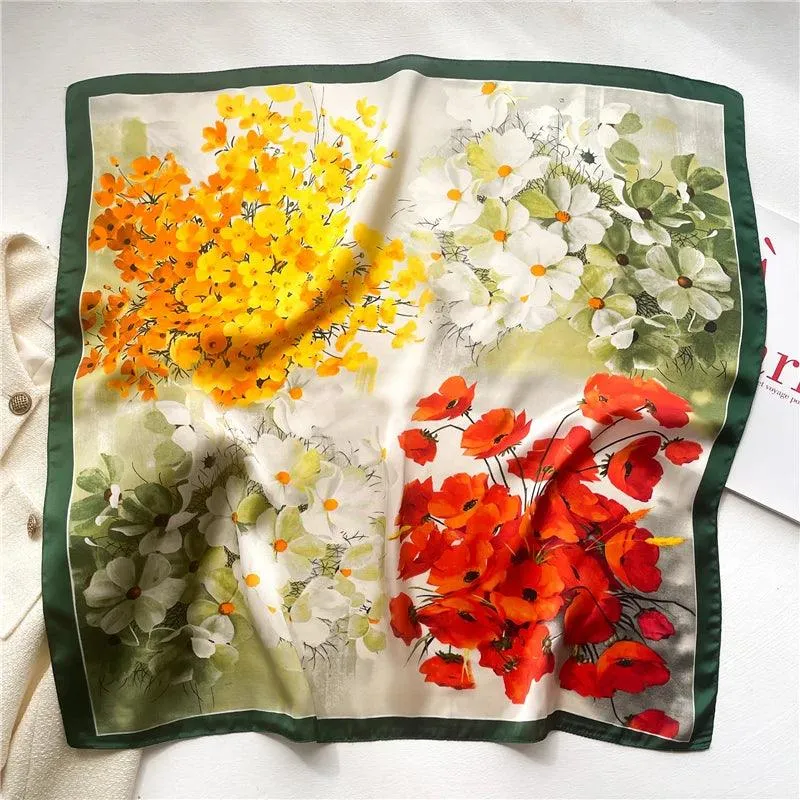 Elegant Leopard Print Silk-like Scarf: Elevate Your Style Game