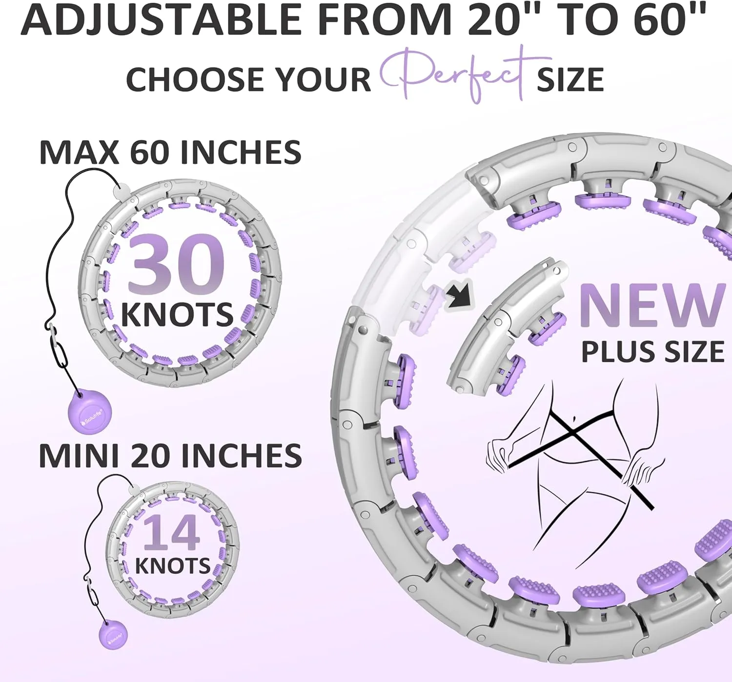 Experience Fitness Excellence with Our Infinity Hoop Plus Size  Weighted Hula Hoop for Weight Loss  Hula Hoop Exercise Ring with ABS and Quality Wheels  for All The Sizes and Levels