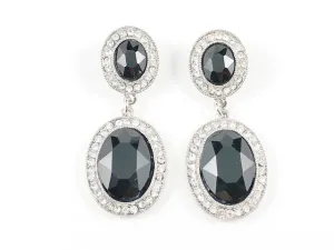 Fancy Black Stones Drop Fashion Earrings