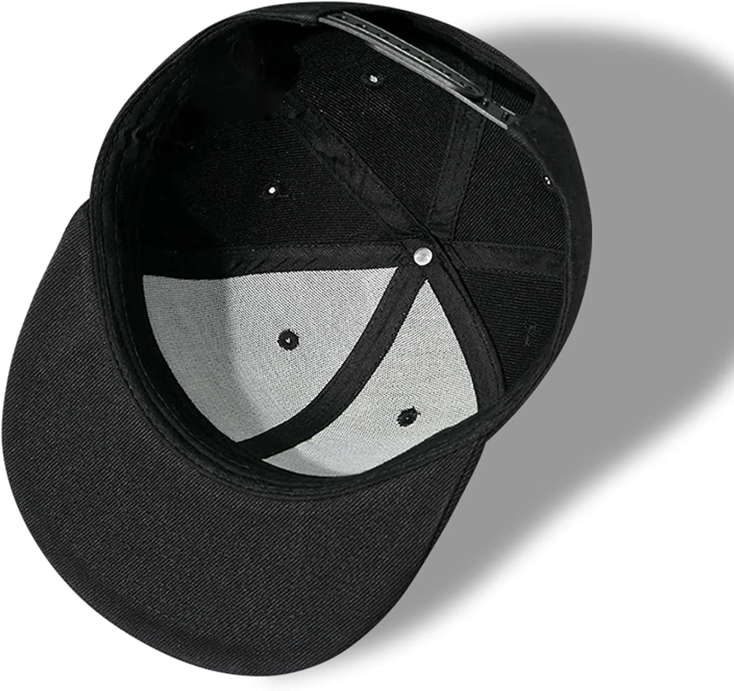 Flat Bill Brim Hat for Men Snap Backpack Men Snapback Hats Trucker Hats Adjustable Men's Baseball Caps Black