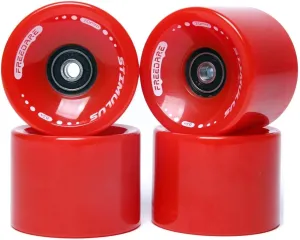 FREEDARE 70mm Longboard Wheels with ABEC-7 Bearings and Spacers(Set of 4)