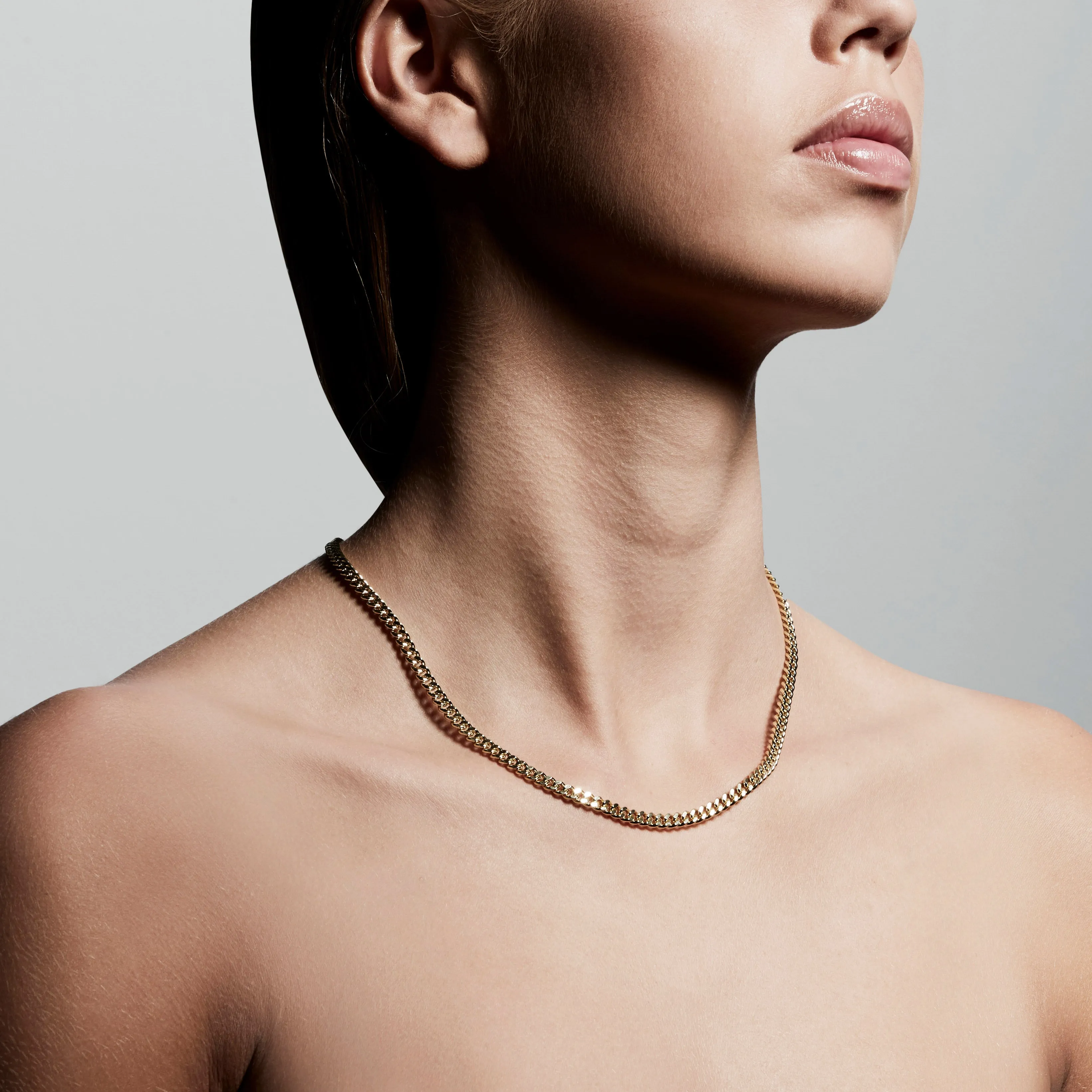 FUCHSIA curb chain necklace gold-plated