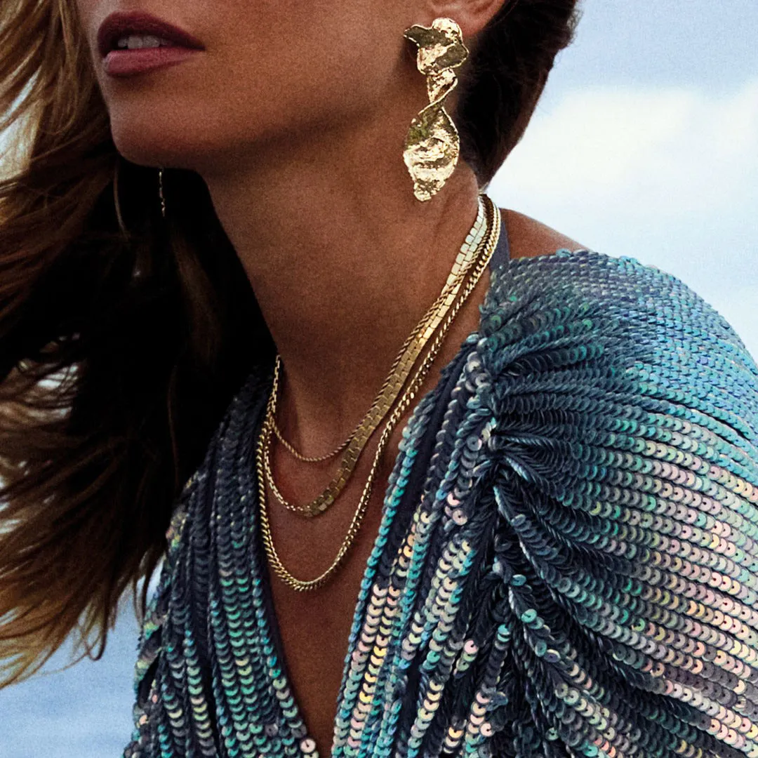 FUCHSIA curb chain necklace gold-plated