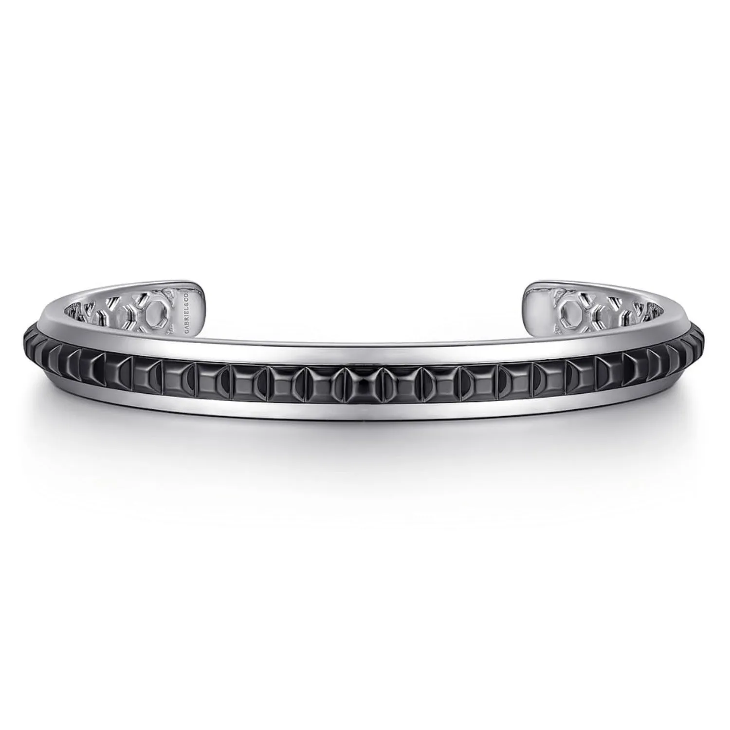 Gabriel & Co. Open Cuff Bracelet with Black Grommets