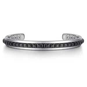 Gabriel & Co. Open Cuff Bracelet with Black Grommets