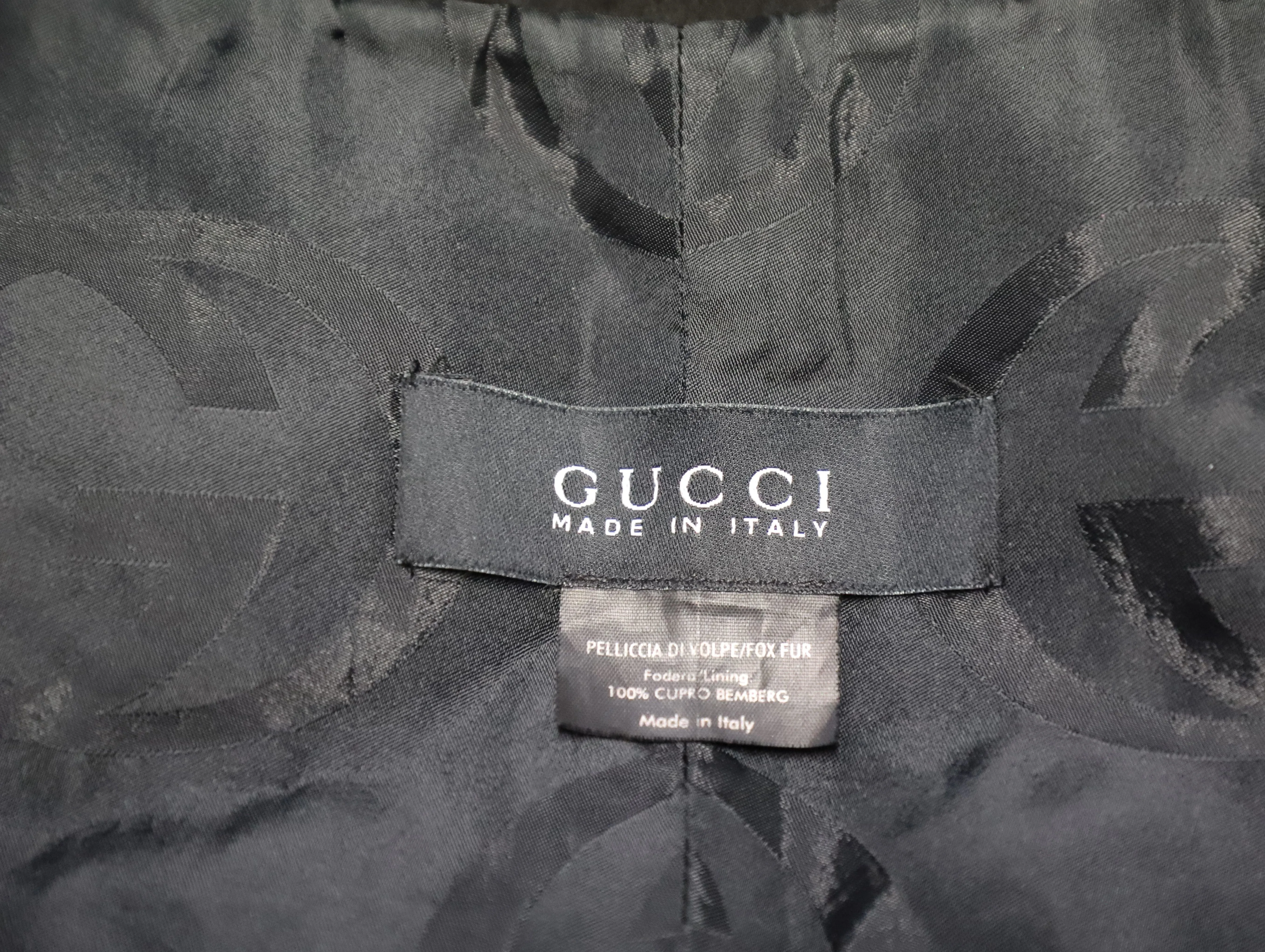 Gucci Scarf in Black Fox Fur