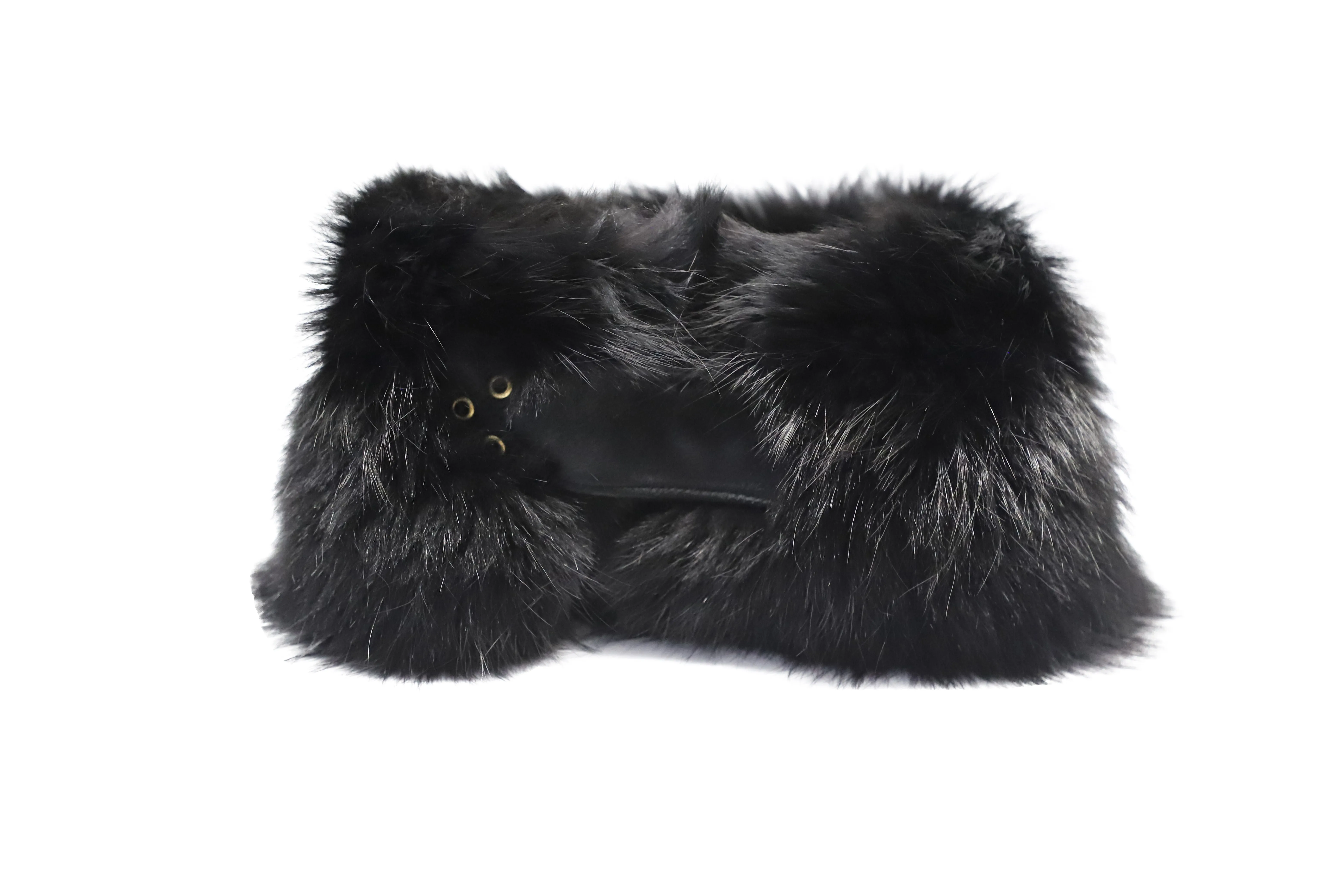 Gucci Scarf in Black Fox Fur